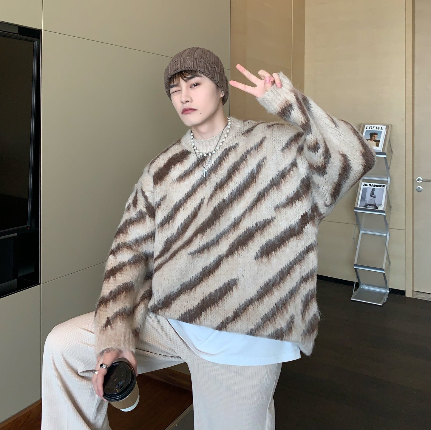 HighlyFavored "Zebra Amor" Sweater