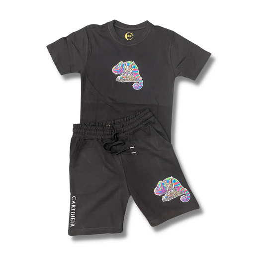 Luxury streetwear T-shirt and shorts set
