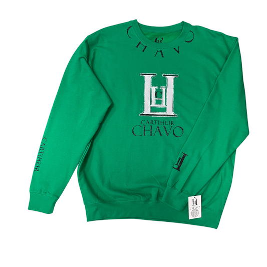 Green Fashionable Designer Crewneck