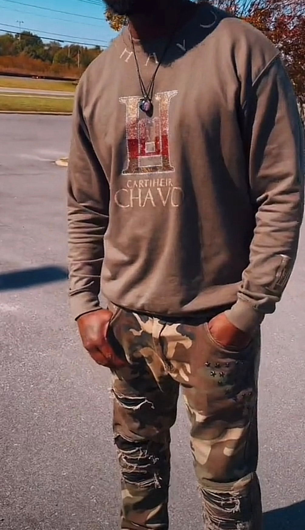 Olive Luxury Streetwear Crewneck